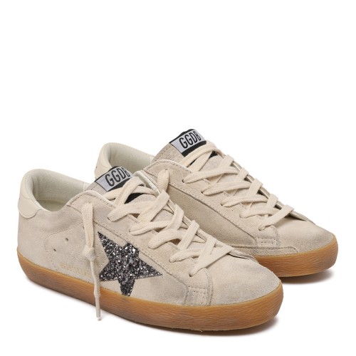 Golden Goose Super-Star White Leather Sneakers.