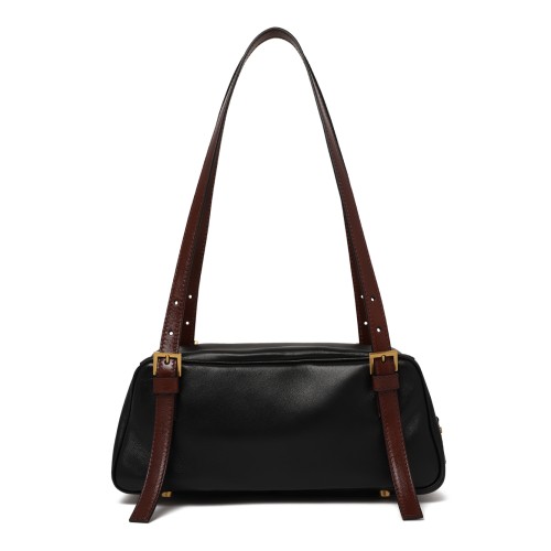 Versace Black Leather Shoulder Bag. 2