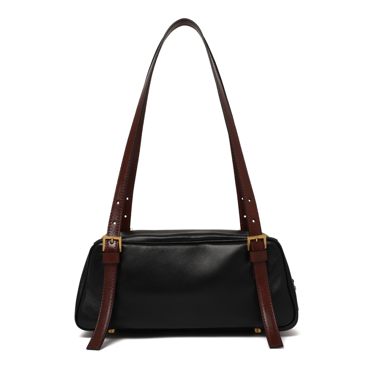 Versace Black Leather Shoulder Bag.