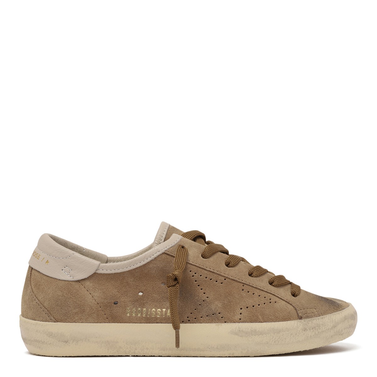 Golden Goose Ball Star Beige Suede Sneakers.
