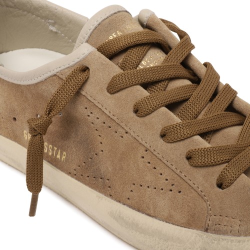 Golden Goose Ball Star Beige Suede Sneakers.