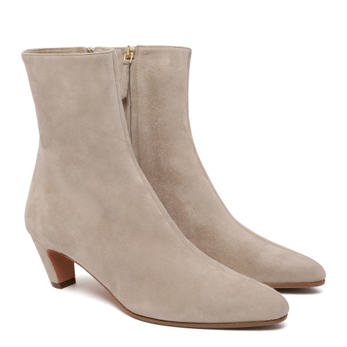 Aquazzura Beige Suede Ankle Boots. 2