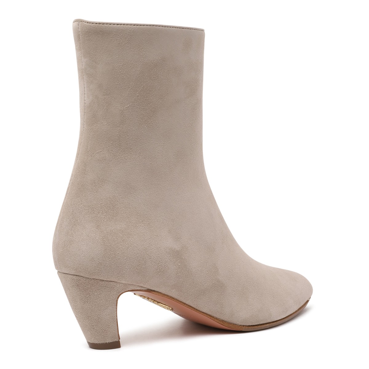 Aquazzura Beige Suede Ankle Boots.