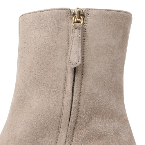 Aquazzura Beige Suede Ankle Boots.