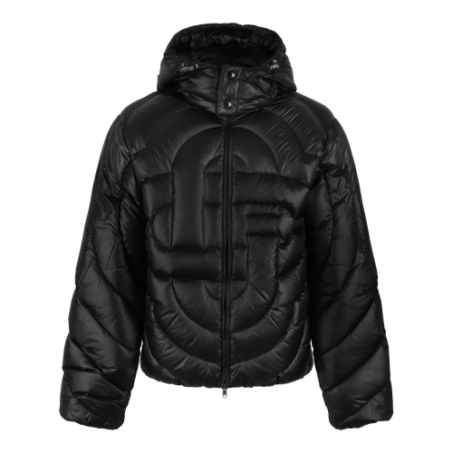 Casablanca Black Quilted Hooded Puffer Jacket.