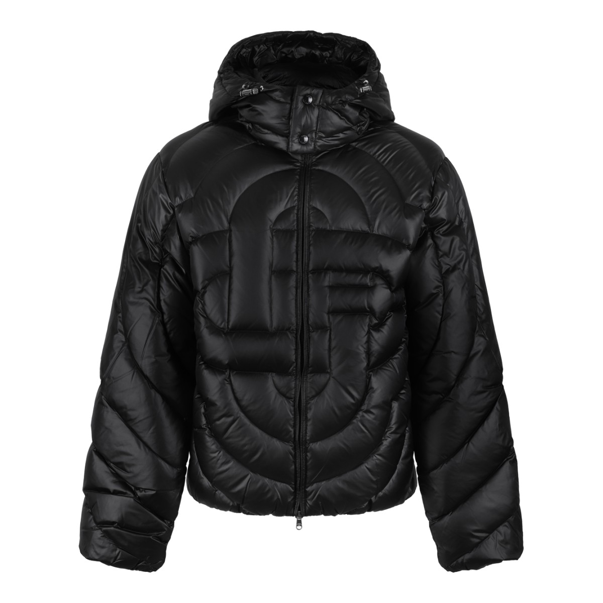 Casablanca Black Quilted Hooded Puffer Jacket.