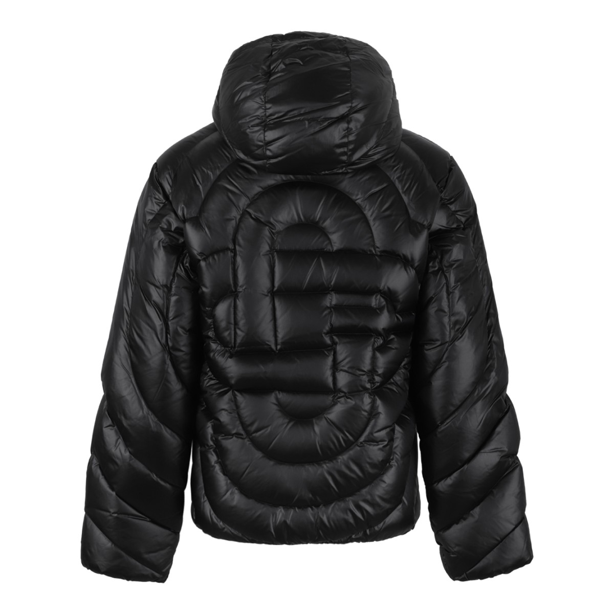 Casablanca Black Quilted Hooded Puffer Jacket.
