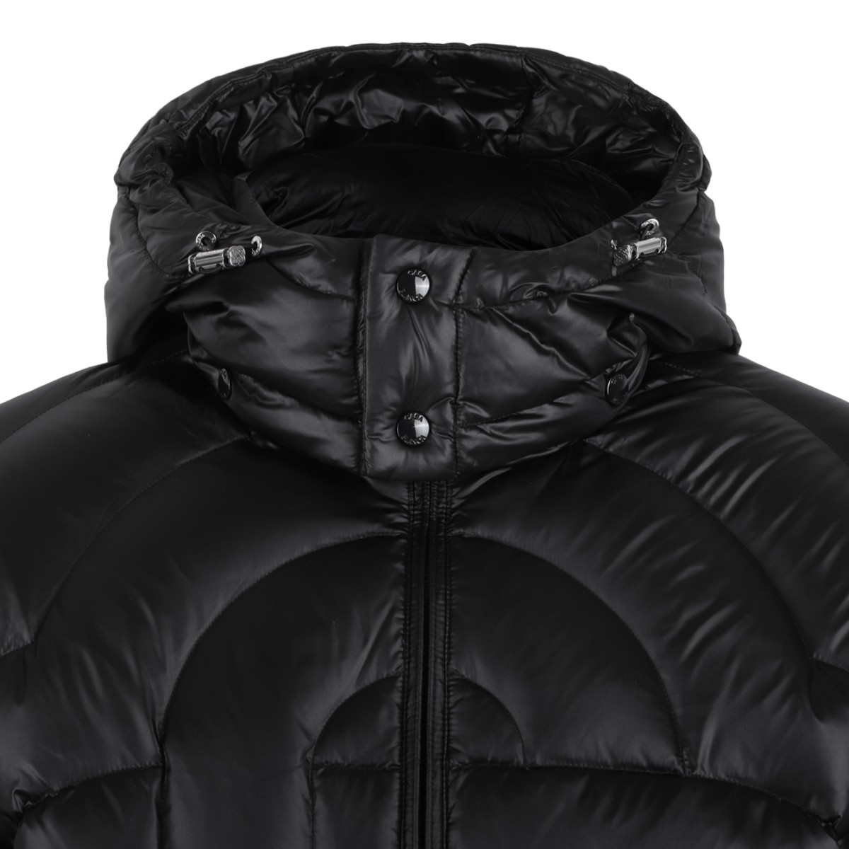 Casablanca Black Quilted Hooded Puffer Jacket.