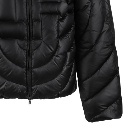 Casablanca Black Quilted Hooded Puffer Jacket.