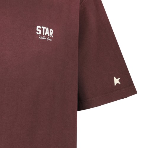 Golden Goose Brown Cotton Logo T-Shirt.