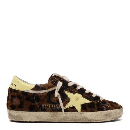 Golden Goose Super-Star Leopard Print Sneakers.