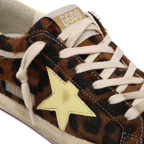 Golden Goose Super-Star Leopard Print Sneakers.