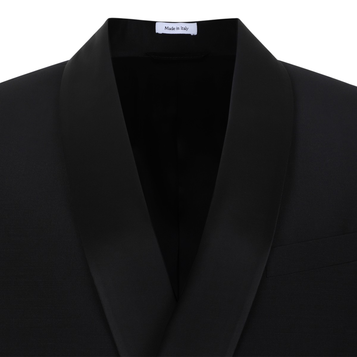 Alexander McQueen Black Double-Breasted Tuxedo Blazer.