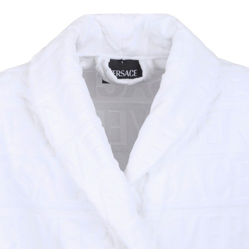 Versace White I Love Baroque Bathrobe.