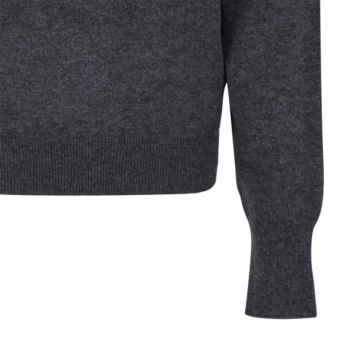 Maison Margiela Charcoal Wool Scoop-Neck Sweater.