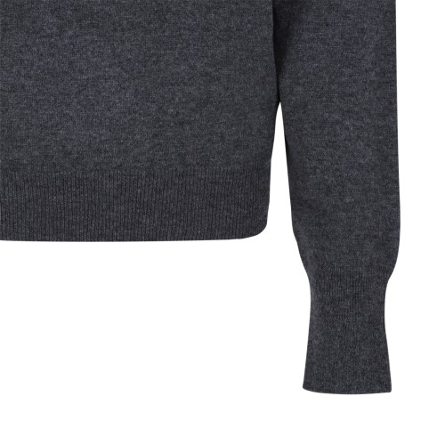Maison Margiela Charcoal Wool Scoop-Neck Sweater.