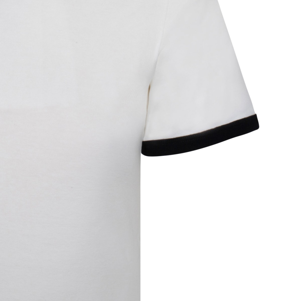Courrges White Contrast Trim Logo T-Shirt.