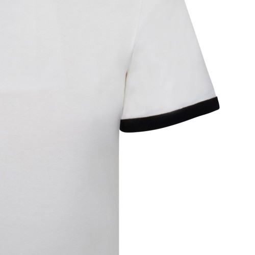 Courrges White Contrast Trim Logo T-Shirt.