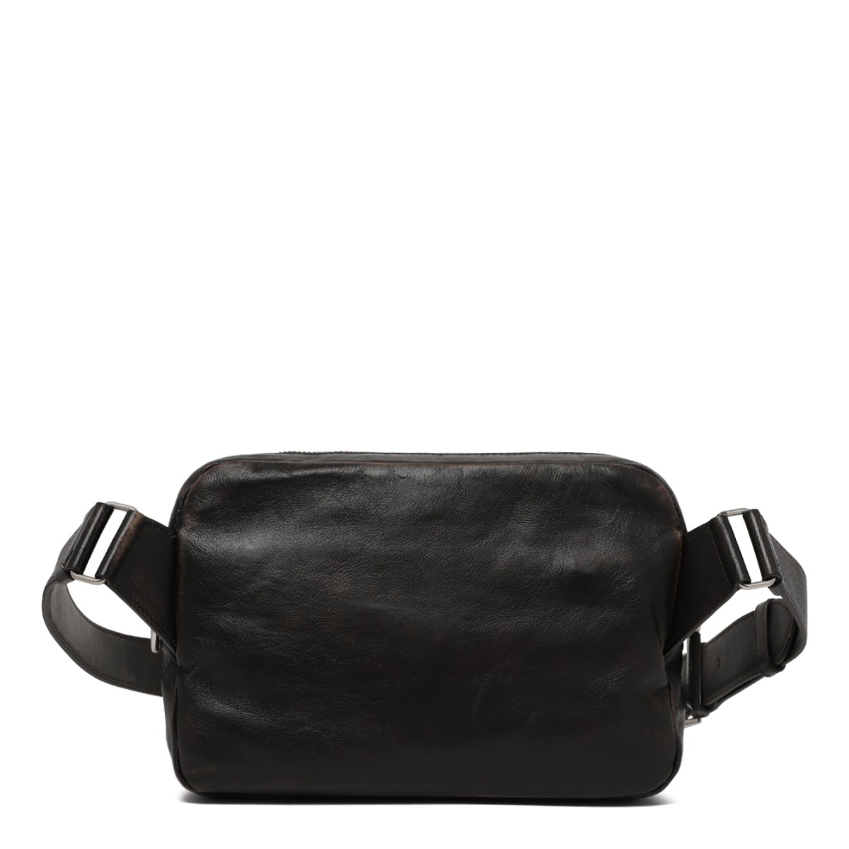 Prada Black Leather Crossbody Bag.