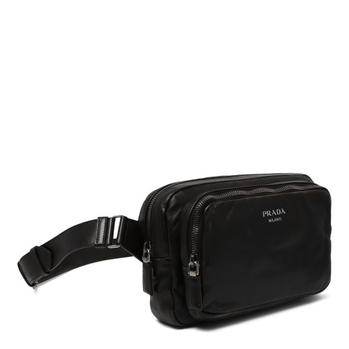 Prada Black Leather Crossbody Bag.
