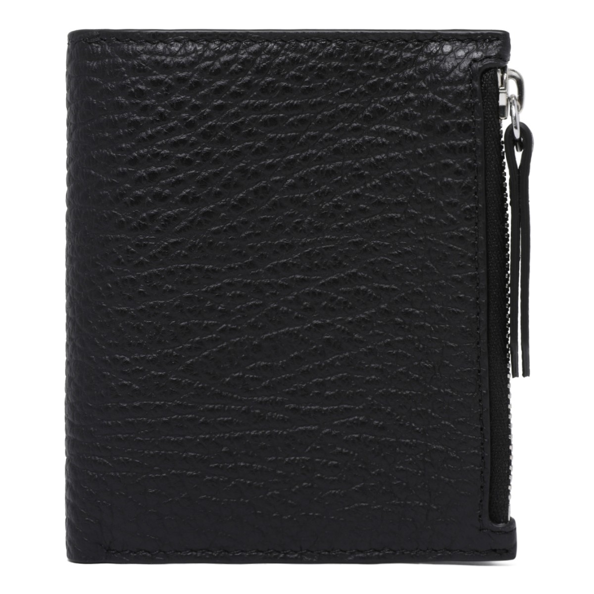 Maison Margiela Black Grained Leather Passport Holder.