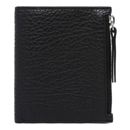Maison Margiela Black Grained Leather Passport Holder.