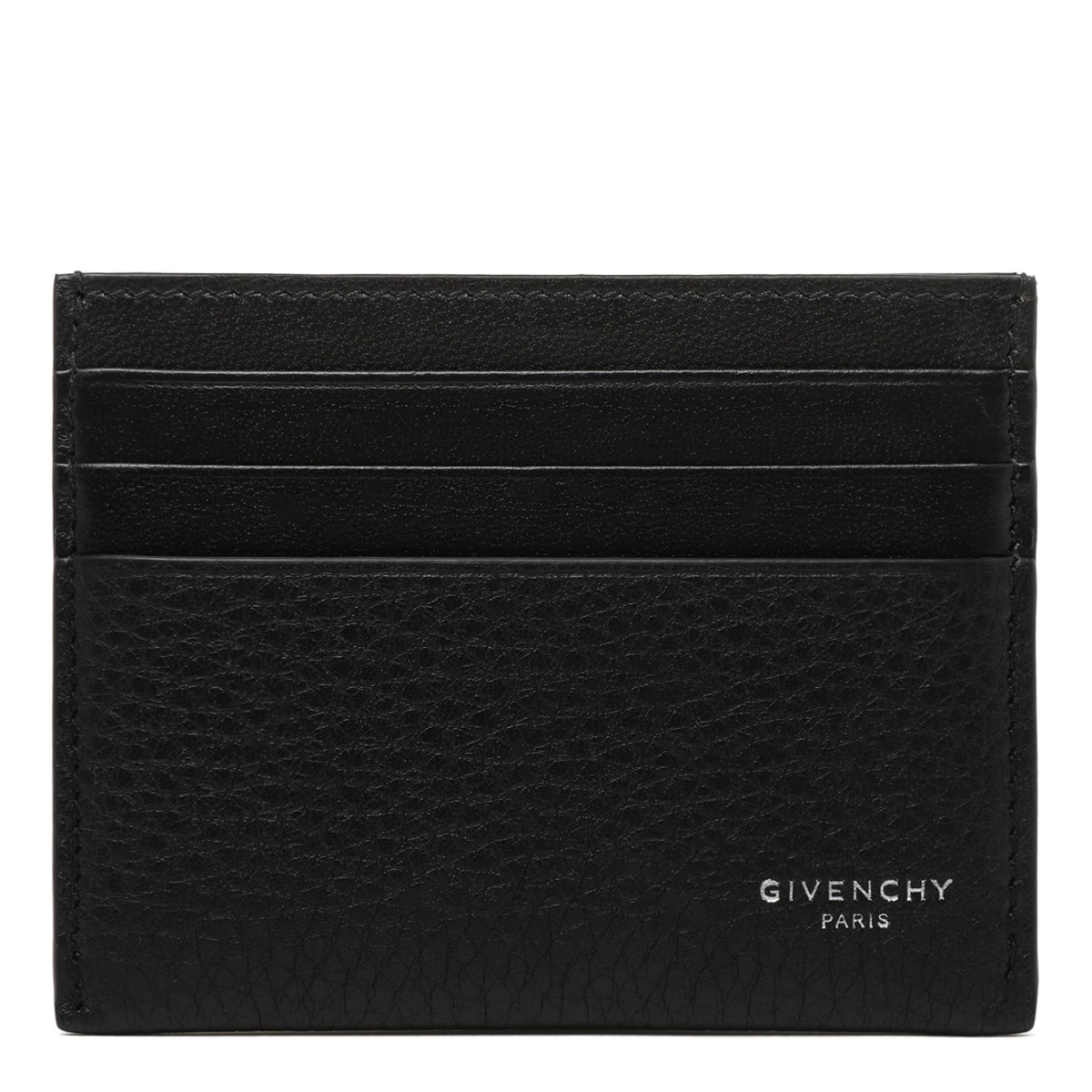 Givenchy Black Grained Leather Card Holder.