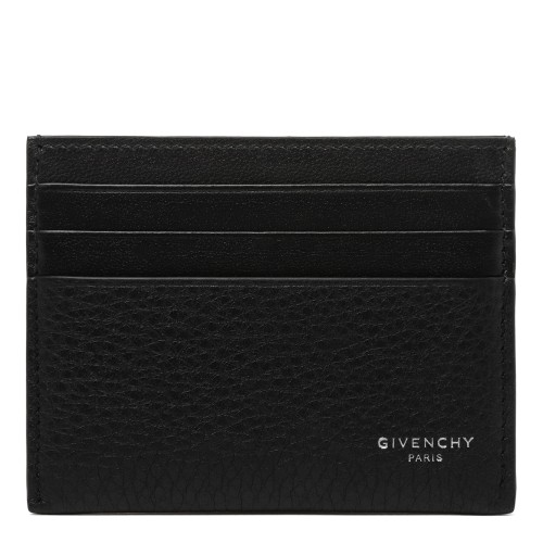 Givenchy Black Grained Leather Card Holder.