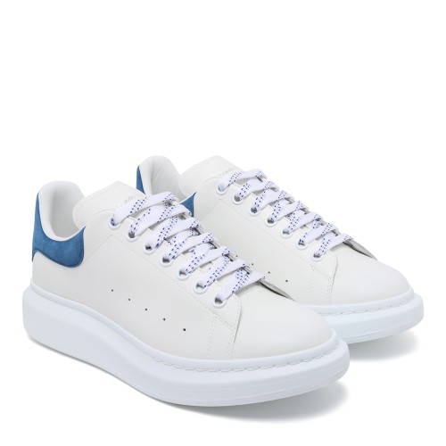 Alexander McQueen White Leather Oversized Sneakers.