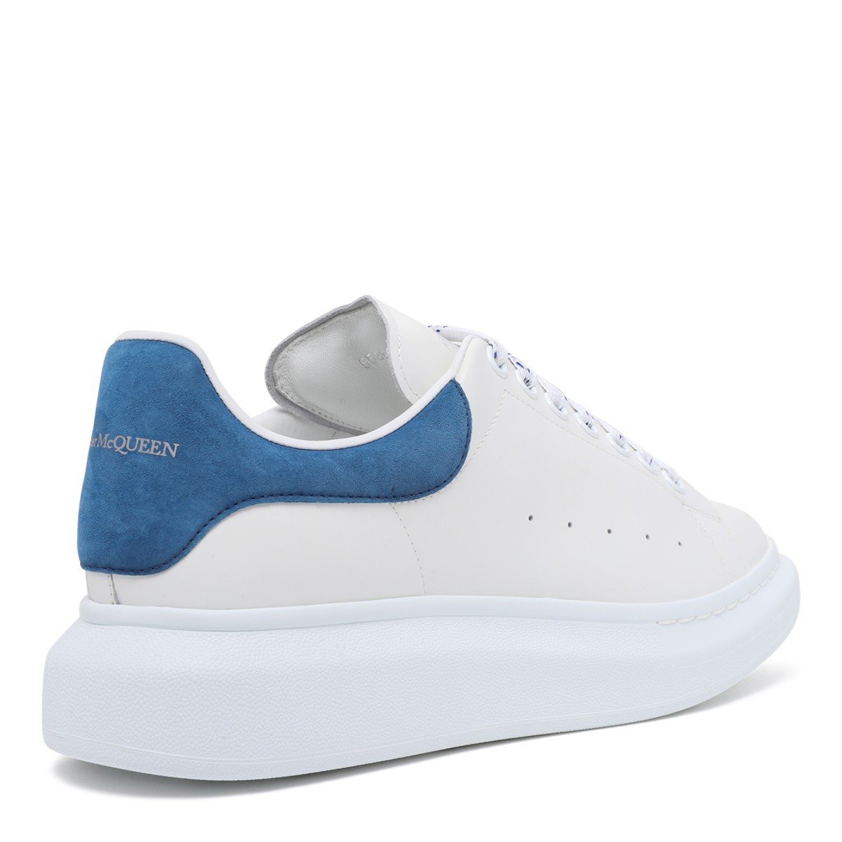 Alexander McQueen White Leather Oversized Sneakers.
