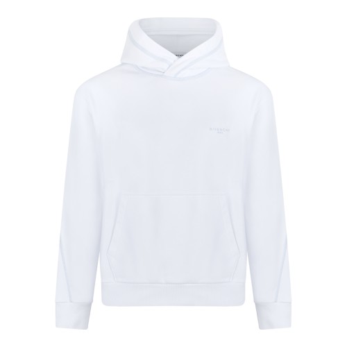 Givenchy White Cotton Hooded Sweatshirt.