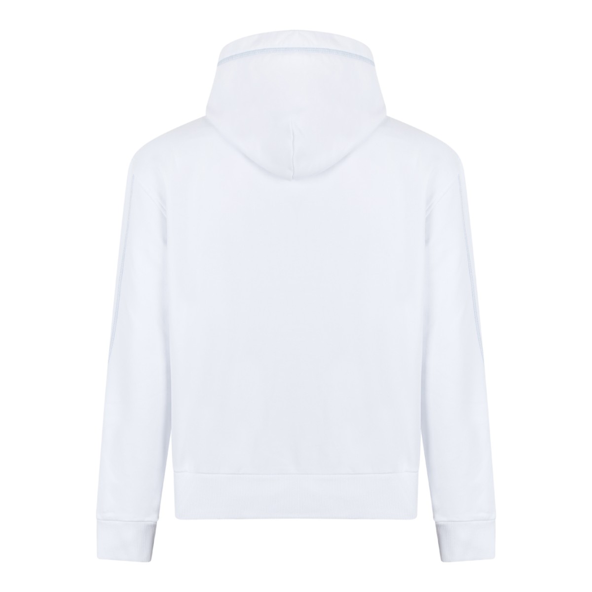 Givenchy White Cotton Hooded Sweatshirt.