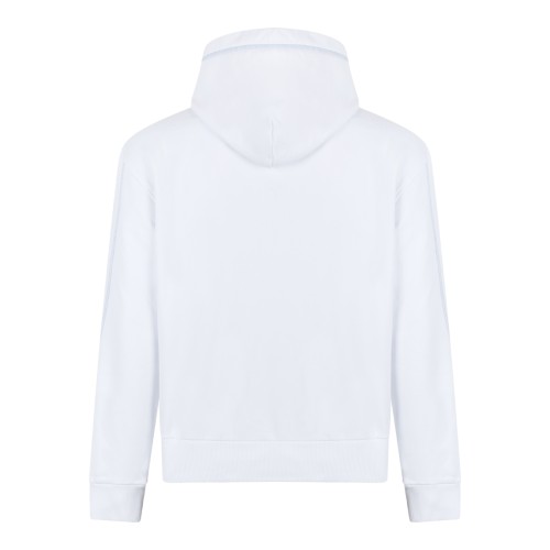 Givenchy White Cotton Hooded Sweatshirt.