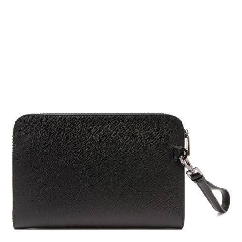 Dolce & Gabbana Black Alpine Calfskin Sicily Clutch Bag. 2