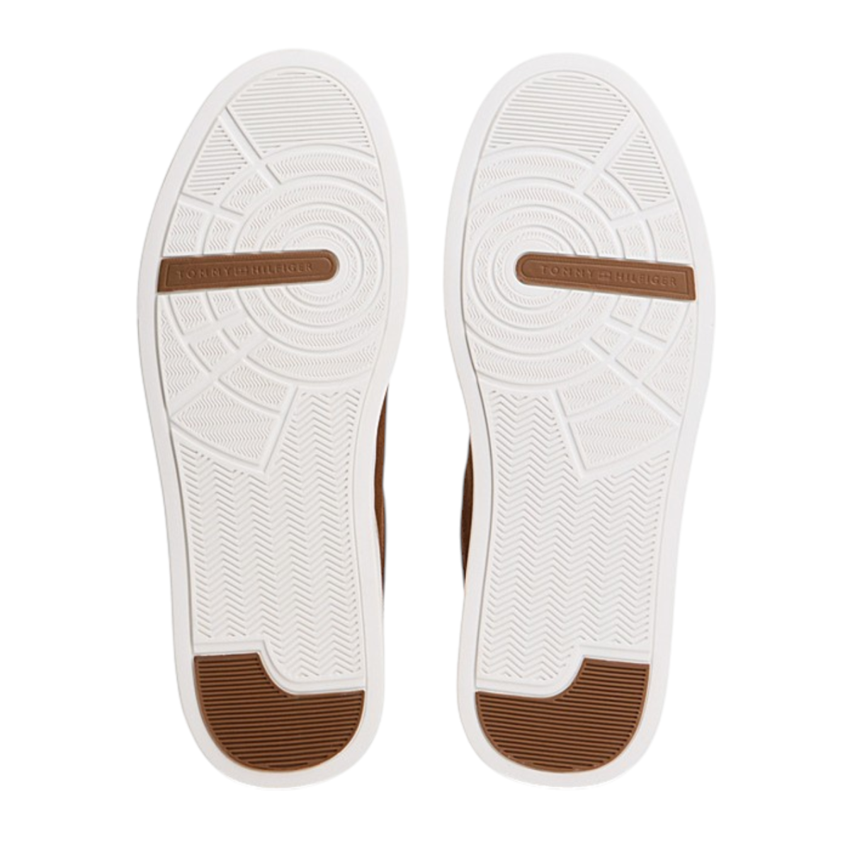 Tommy Hilfiger Brown Suede Low-Top Sneakers.