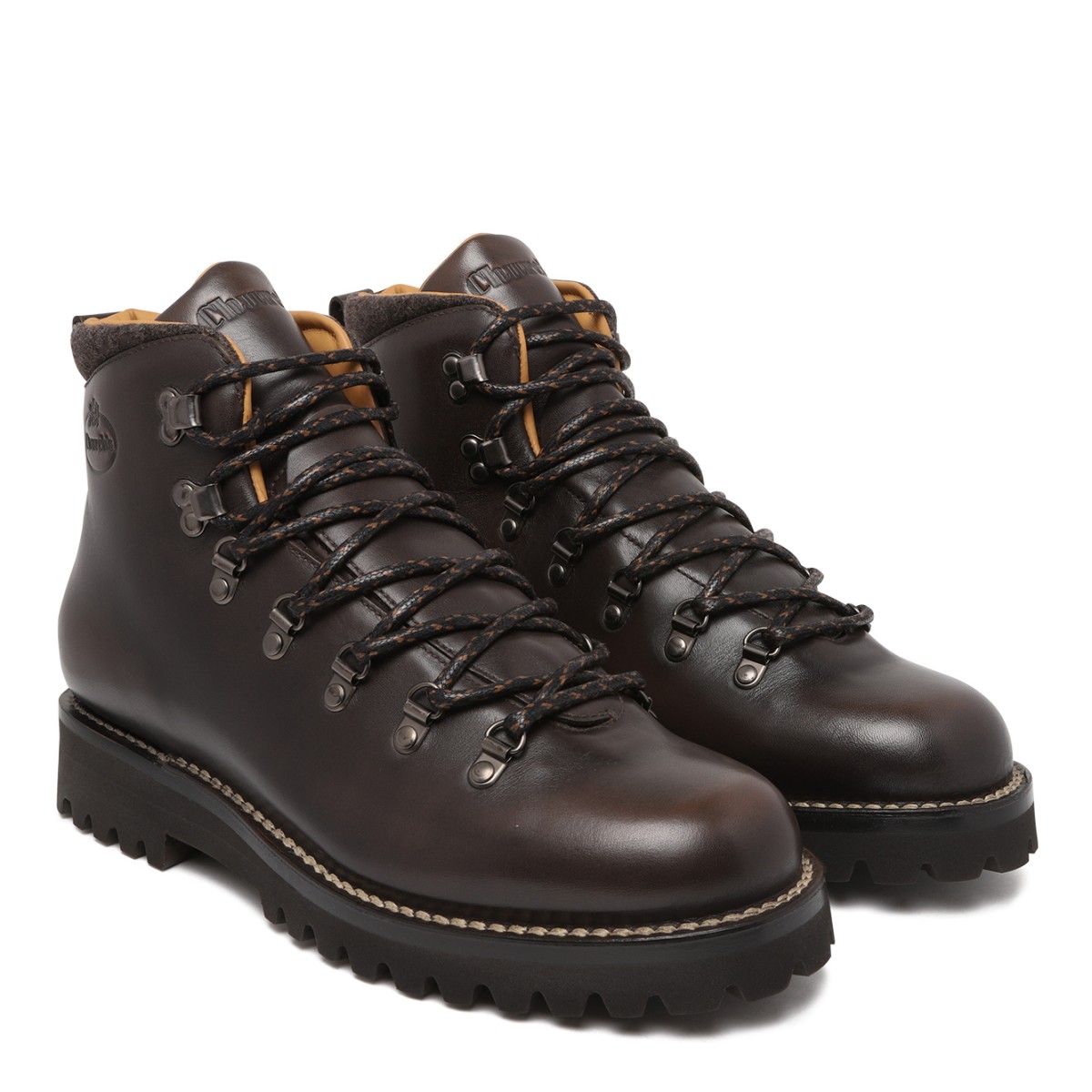 Church's Dark Brown Leather Hiking Boots.