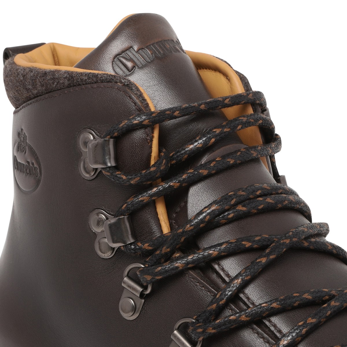 Church's Dark Brown Leather Hiking Boots.