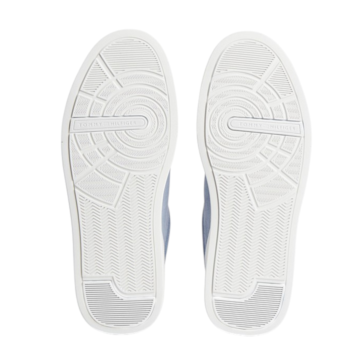 Tommy Hilfiger Light Blue Suede Low-Top Sneakers.