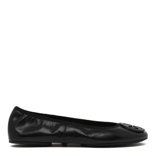 Tory Burch Black Leather Ballet Flats.