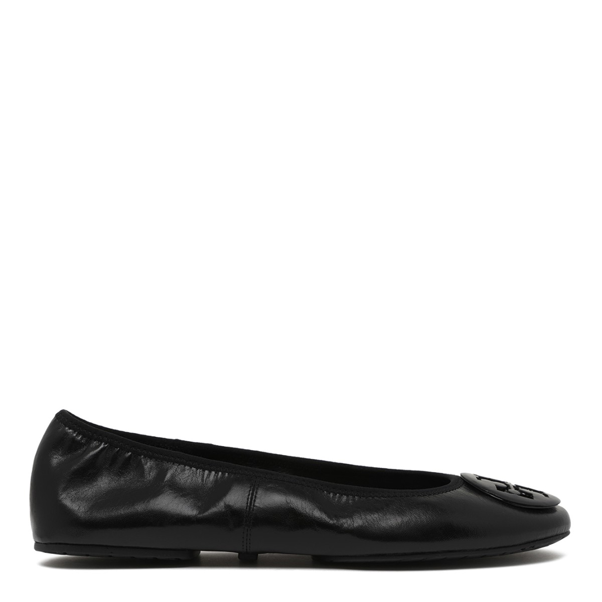 Tory Burch Black Leather Ballet Flats.