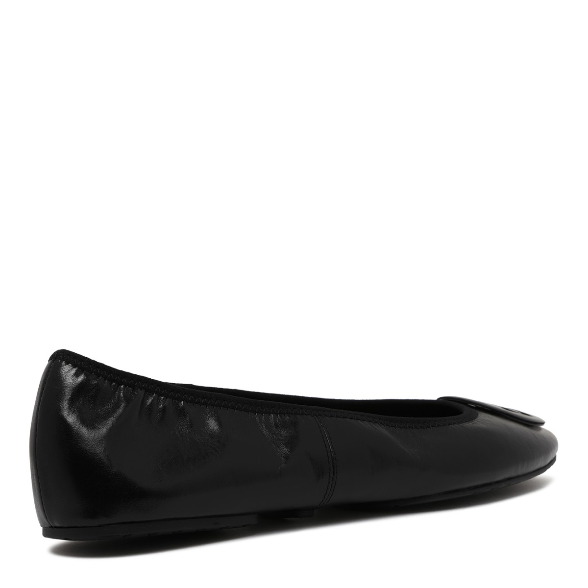 Tory Burch Black Leather Ballet Flats.