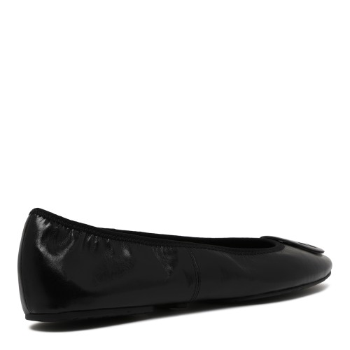 Tory Burch Black Leather Ballet Flats.