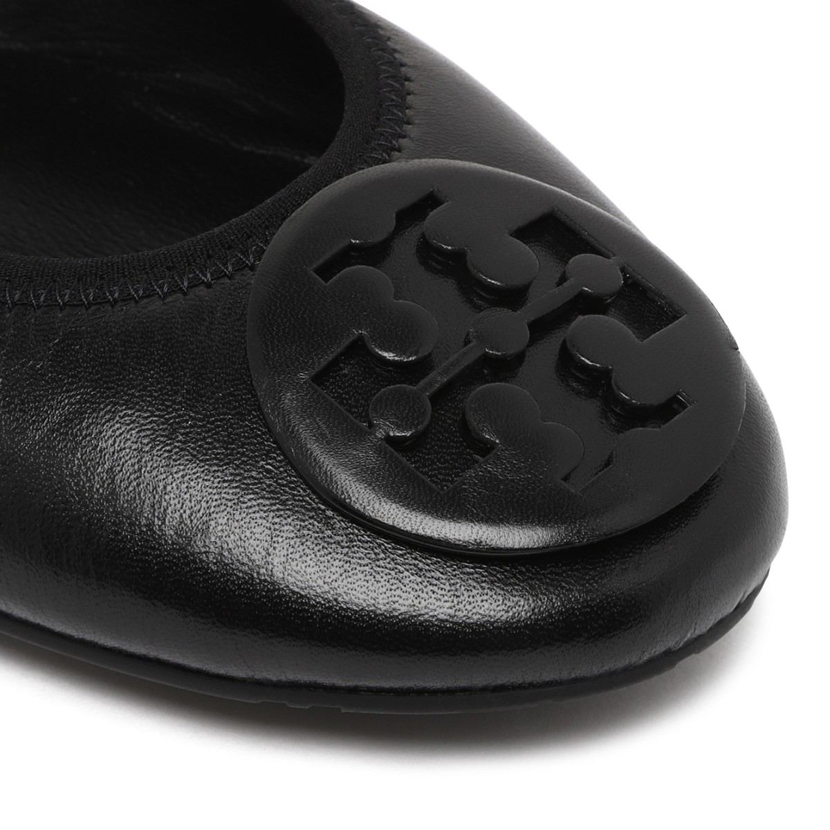 Tory Burch Black Leather Ballet Flats.
