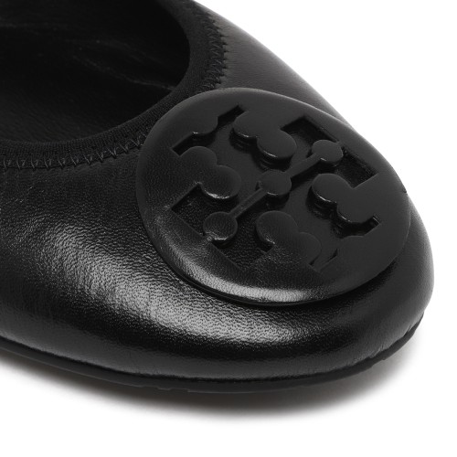 Tory Burch Black Leather Ballet Flats.