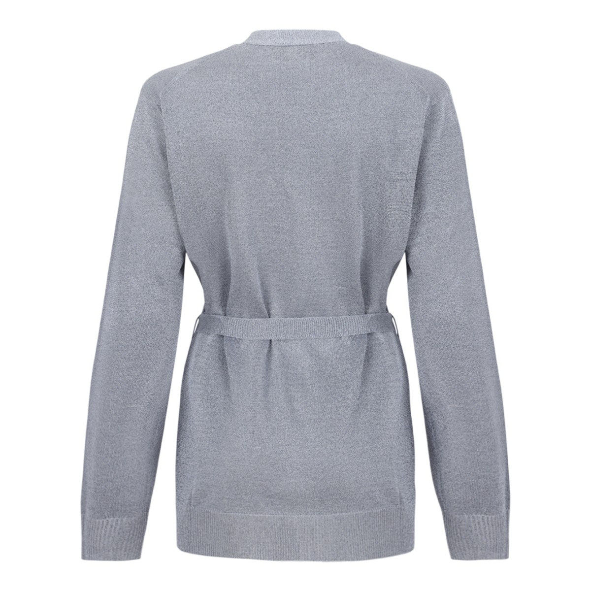 Missoni Light Grey Belted Wool Cardigan.