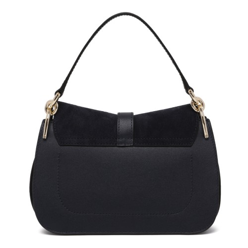 Furla Black Suede Shoulder Bag. 2