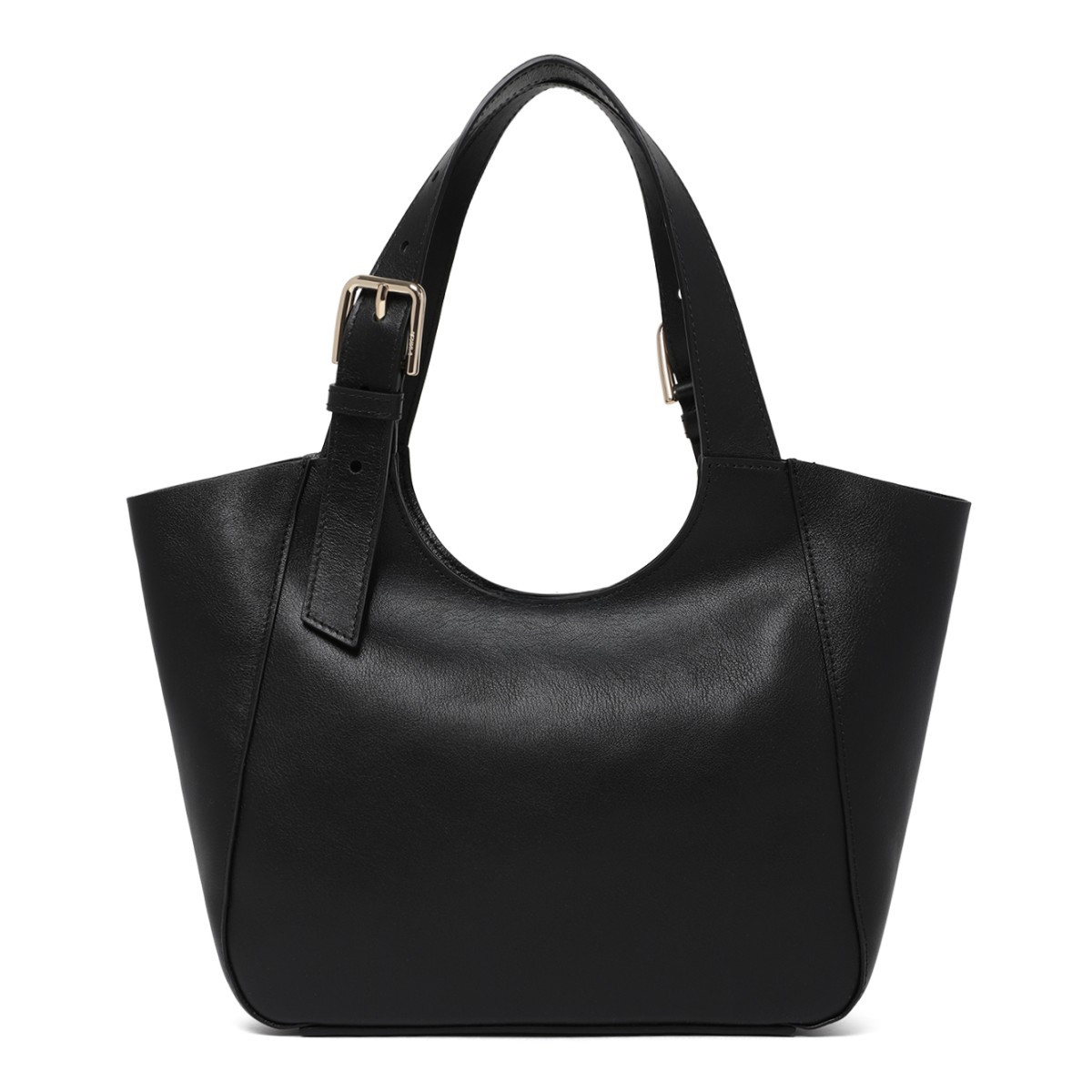 Furla Black Leather Tote Bag.