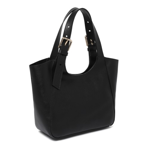 Furla Black Leather Tote Bag.