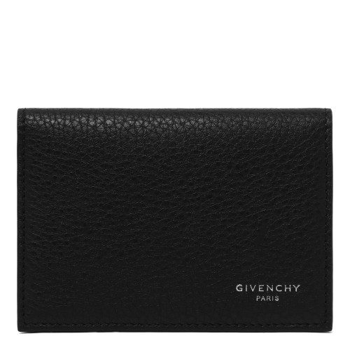 Givenchy Black Grained Leather Card Holder.