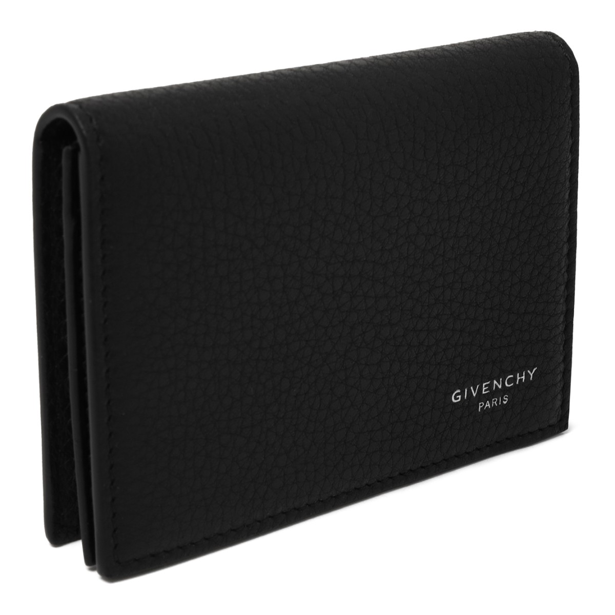 Givenchy Black Grained Leather Card Holder.